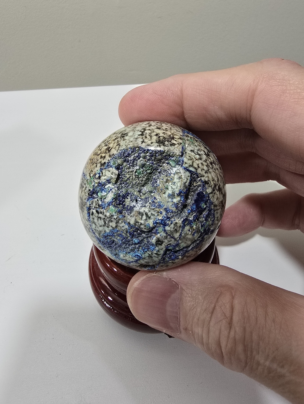 Azurite and Malachite Crystal Sphere 47 mm